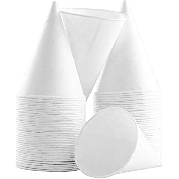 4 oz White Paper Cone Cups, 5000/Case