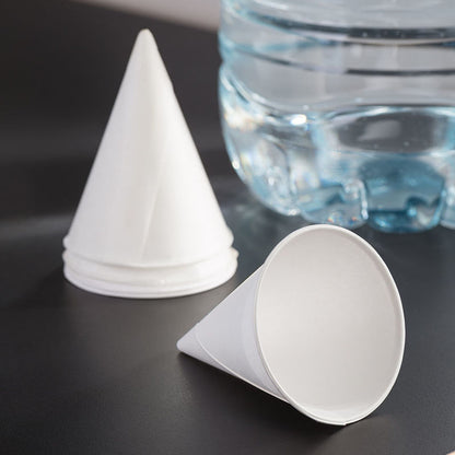 4 oz White Paper Cone Cups, 5000/Case